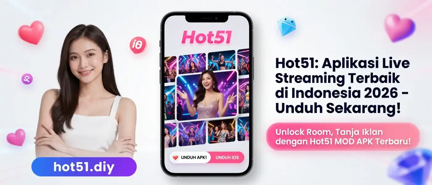 Hot51: Aplikasi Live Streaming Terbaik Indonesia 2026 - Unduh APK Resmi & MOD APK Terbaru